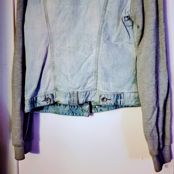 🌻 Armani Exchange 🌻 Large 🌻 Hooded Jean Sweater Jacket 🌻 Lightweight 🌻 - Picture 5 of 15